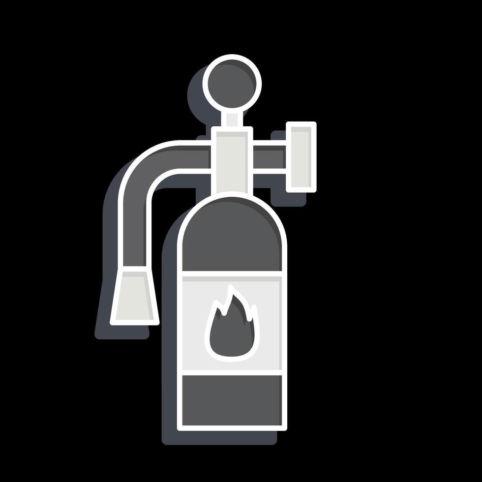 Icon Fire Extinguisher. related to Emergency symbol. glossy style. simple design illustration vector