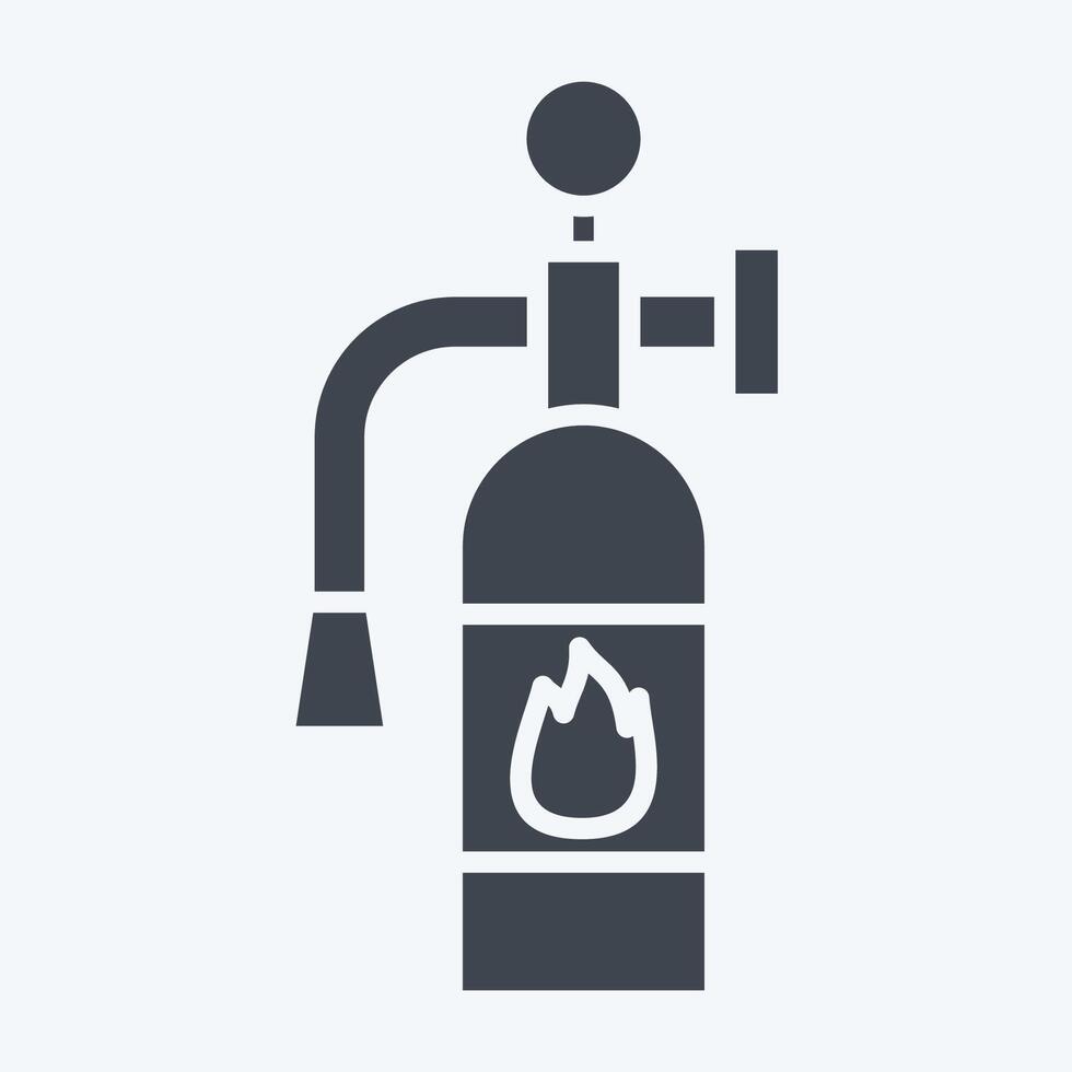 Icon Fire Extinguisher. related to Emergency symbol. glyph style. simple design illustration vector