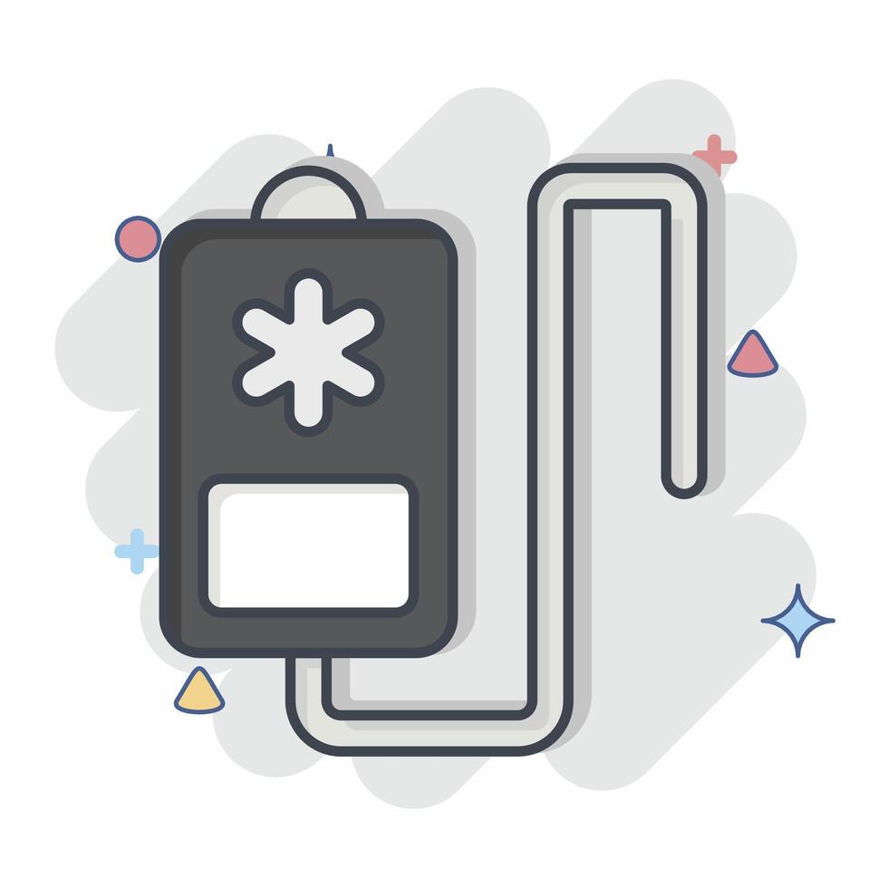 Icon Blood Transfusion. related to Emergency symbol. comic style. simple design illustration vector