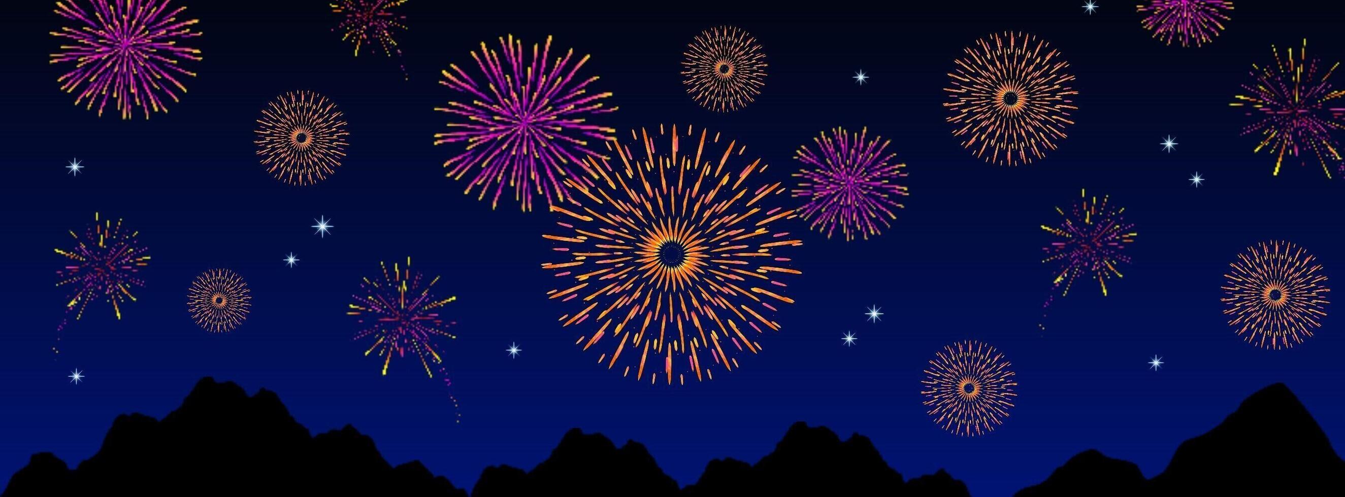 Fireworks for Facebook Cover Template