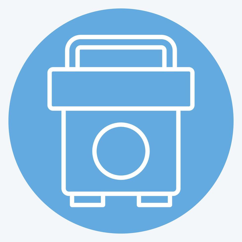 Icon Social Media Policy. related to Emergency symbol. blue eyes style. simple design illustration vector