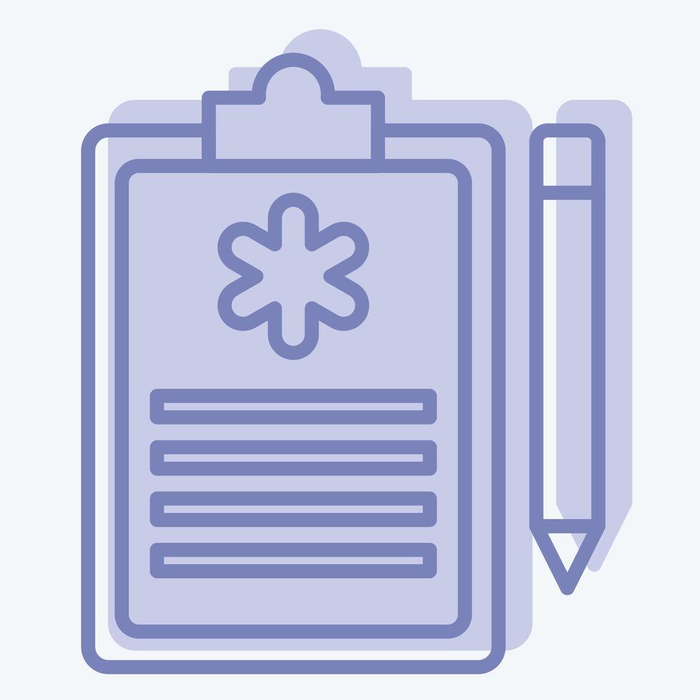 Icon Emergency Service Report. related to Emergency symbol. two tone style. simple design illustration vector