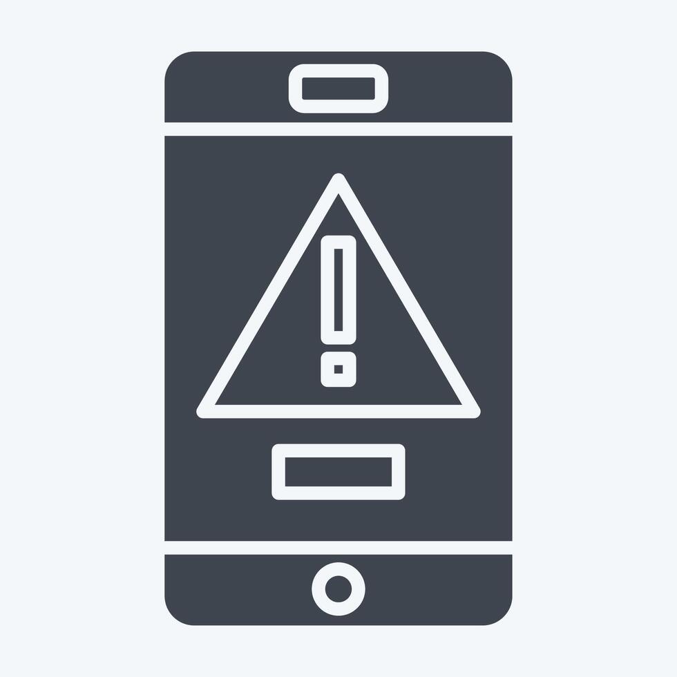 Icon Emergency Alert. related to Emergency symbol. glyph style. simple design illustration vector