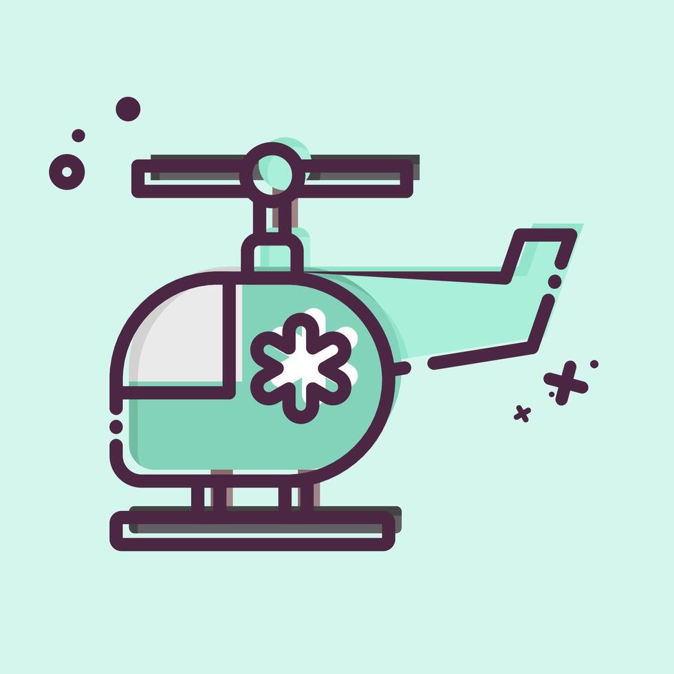 Icon Air Emergency. related to Emergency symbol. MBE style. simple design illustration vector