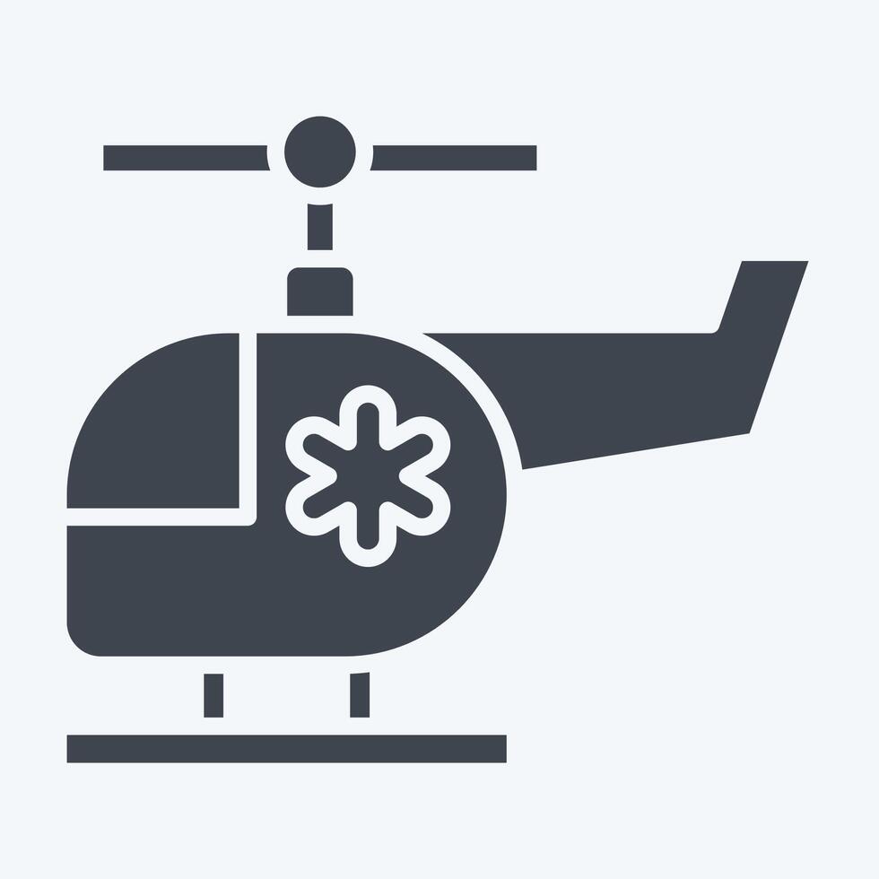 Icon Air Emergency. related to Emergency symbol. glyph style. simple design illustration vector
