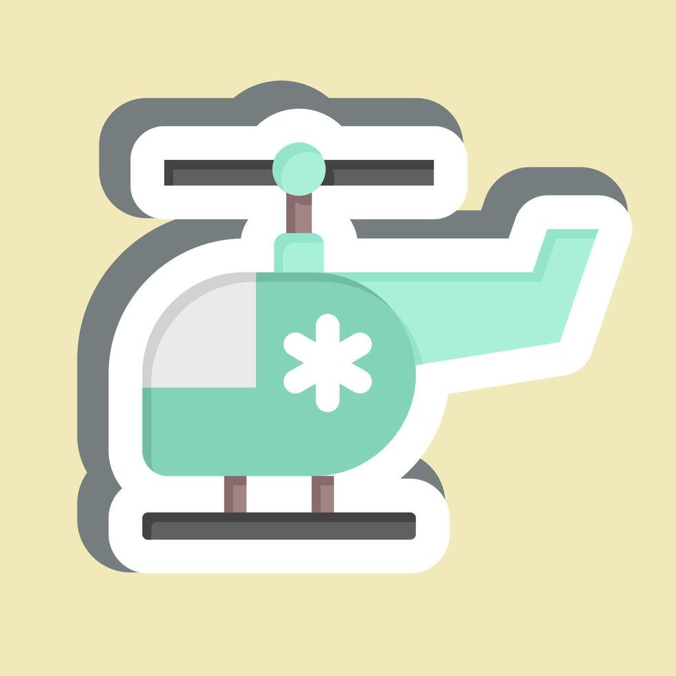 Sticker Air Emergency. related to Emergency symbol. simple design illustration vector