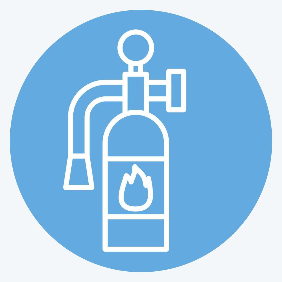 Icon Fire Extinguisher. related to Emergency symbol. blue eyes style. simple design illustration vector