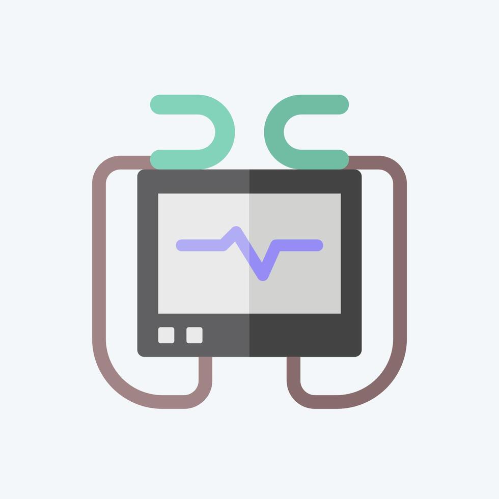 Icon Defibrillator Machine. related to Emergency symbol. flat style. simple design illustration vector