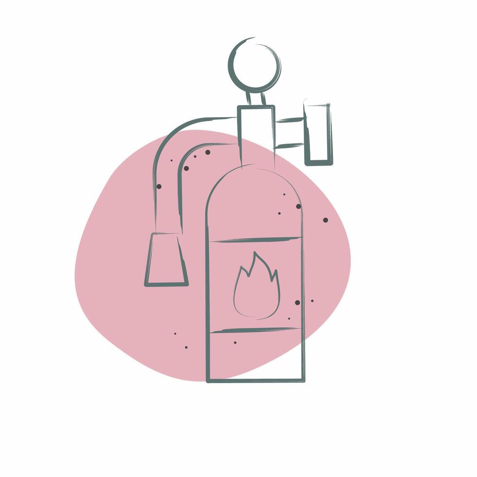 Icon Fire Extinguisher. related to Emergency symbol. Color Spot Style. simple design illustration vector