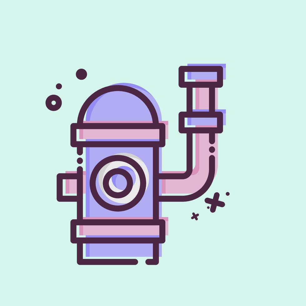 Icon Fire Hydrant. related to Emergency symbol. MBE style. simple design illustration vector