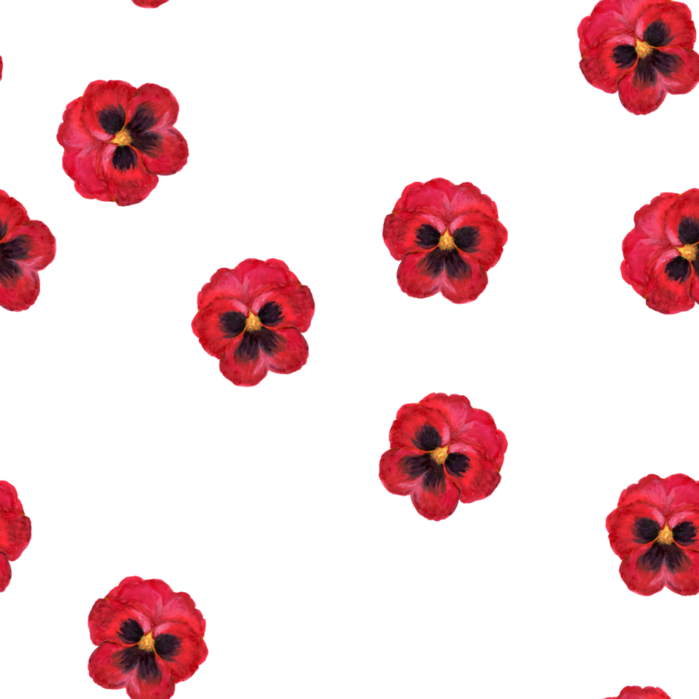 Seamless pattern little flower tiny blossom isolated pansy png