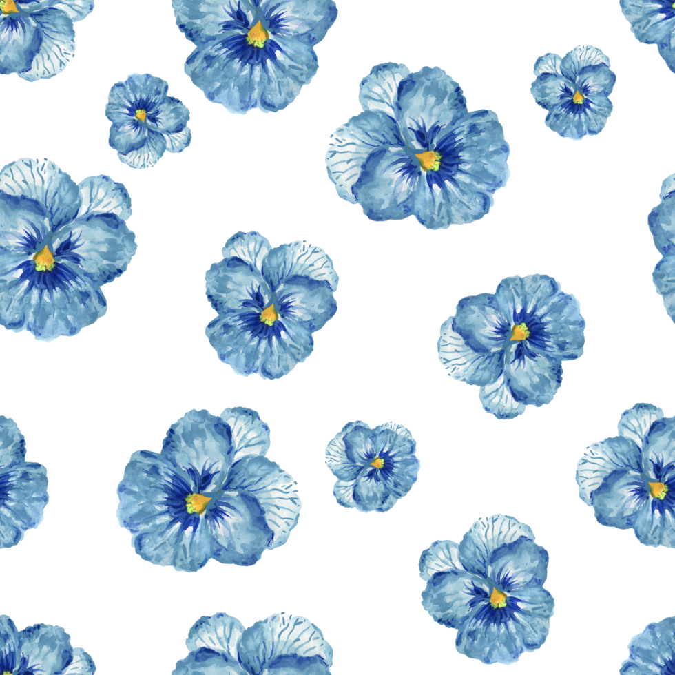 Seamless pattern little flower tiny blossom isolated pansy png
