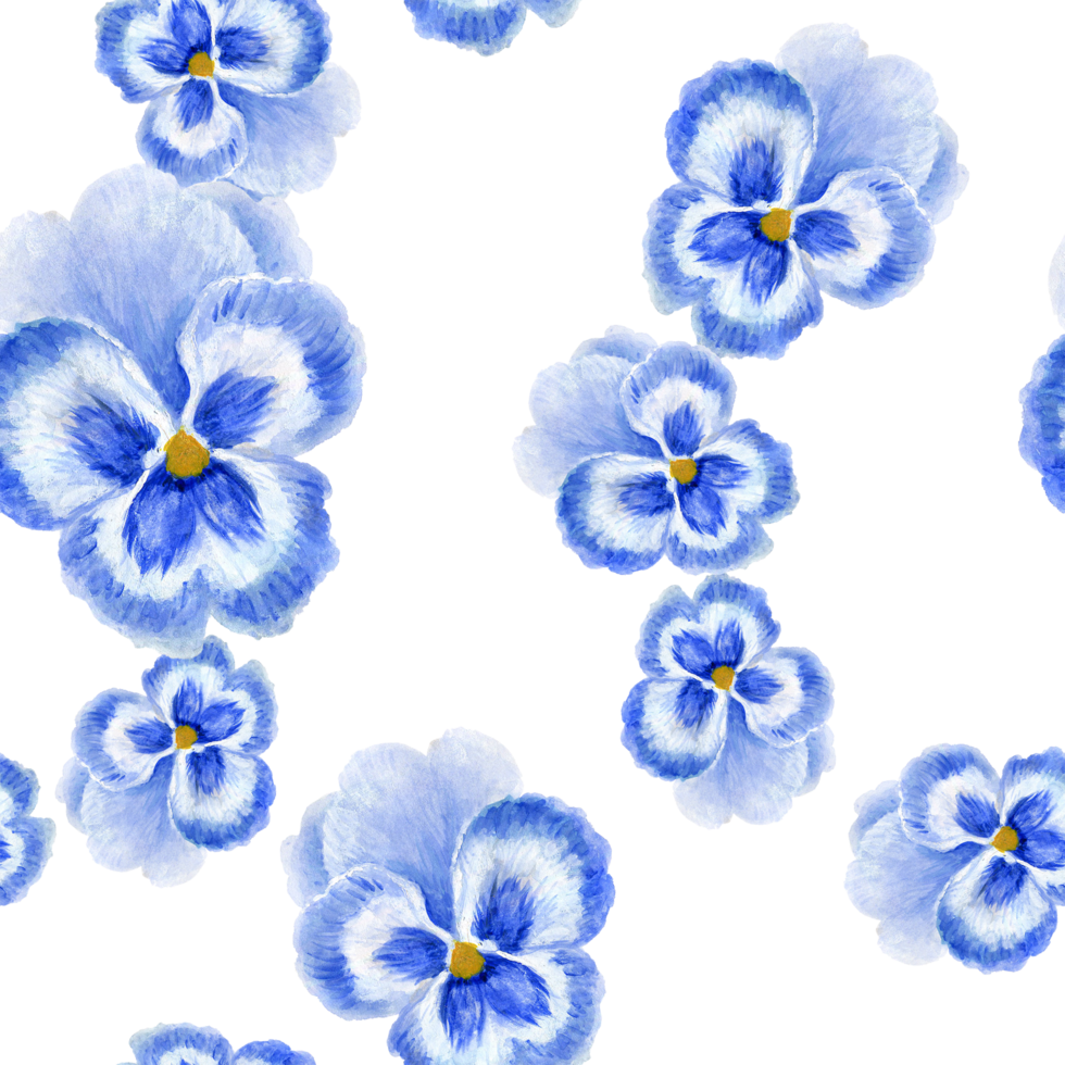 Seamless pattern little flower tiny blossom isolated pansy png