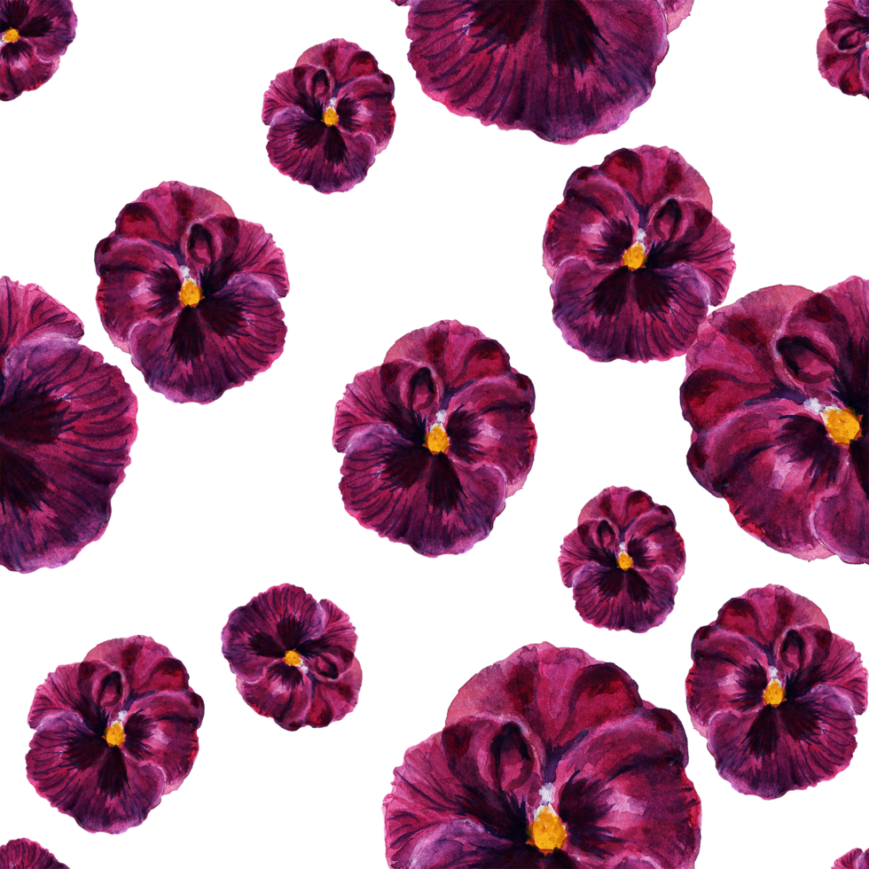 Seamless pattern little flower tiny blossom isolated pansy png