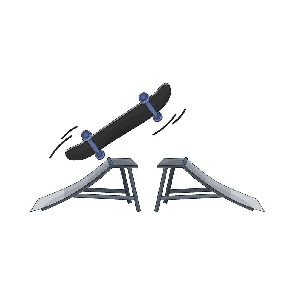illustration of skateboard vector