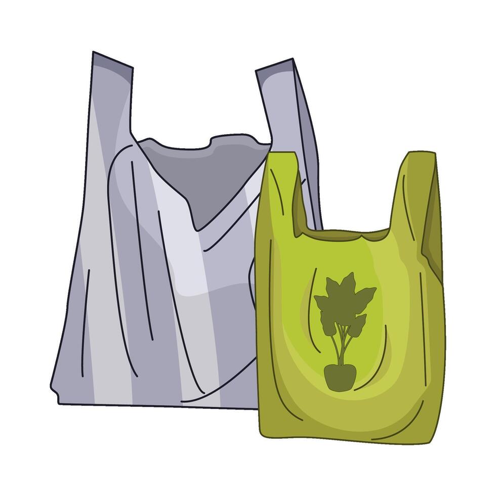 illustration of plastic bag vector