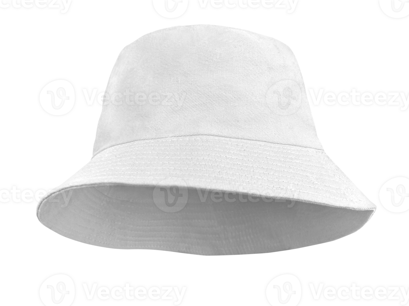 White bucket hat isolated transparent png