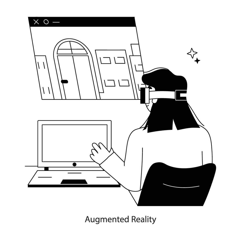 Trendy Augmented Reality vector