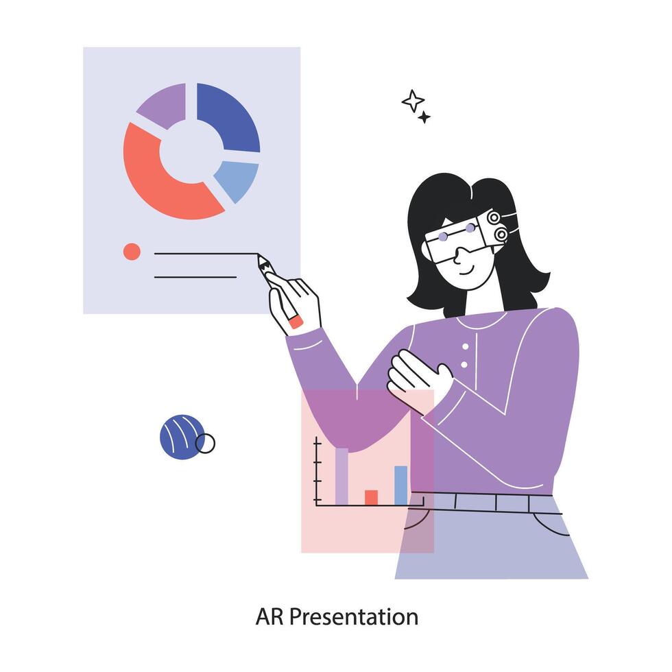 Trendy AR Presentation vector