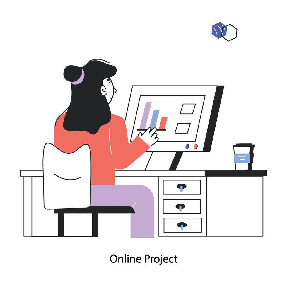 Trendy Online Project vector