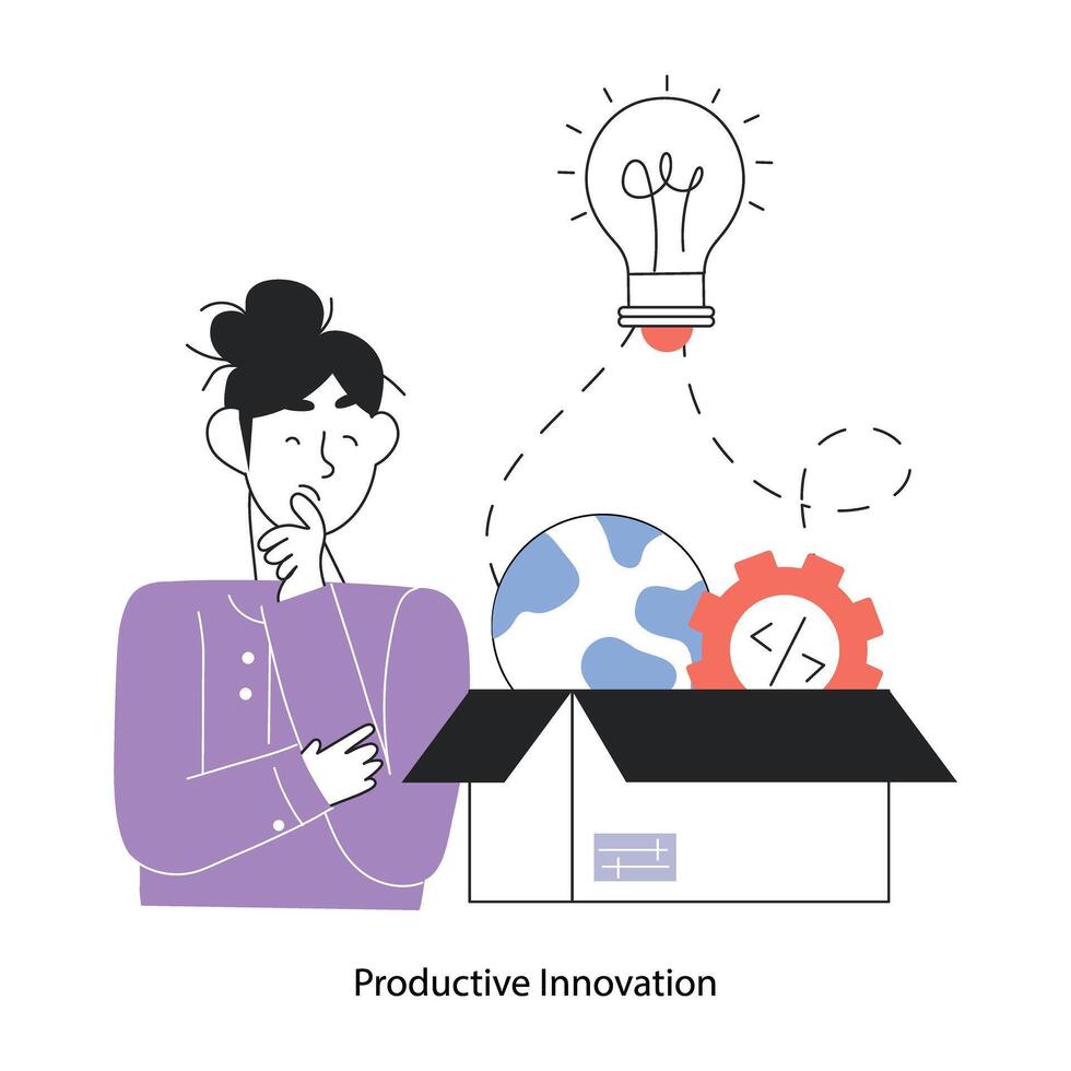 Trendy Productive Innovation vector