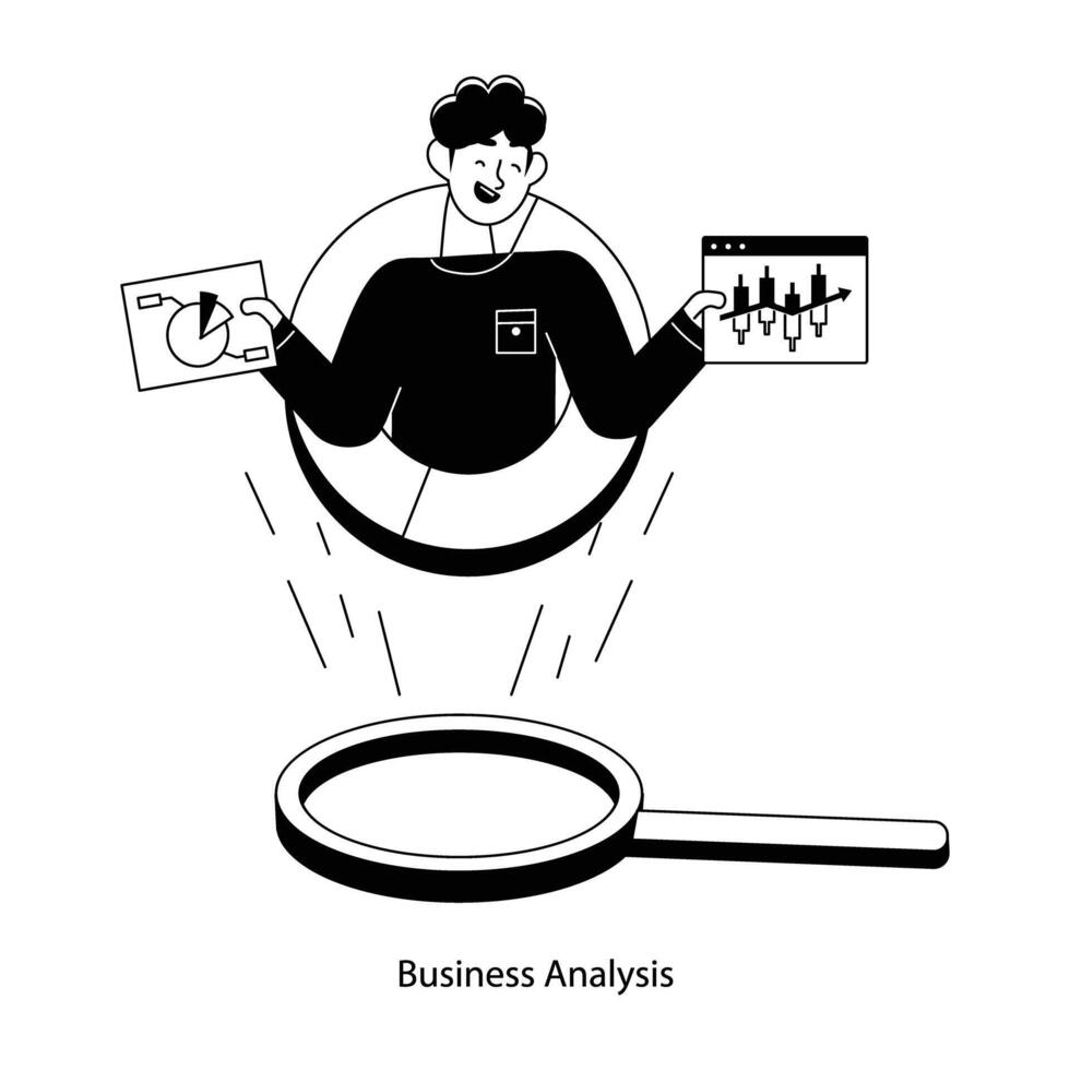 Trendy Business Analysis vector
