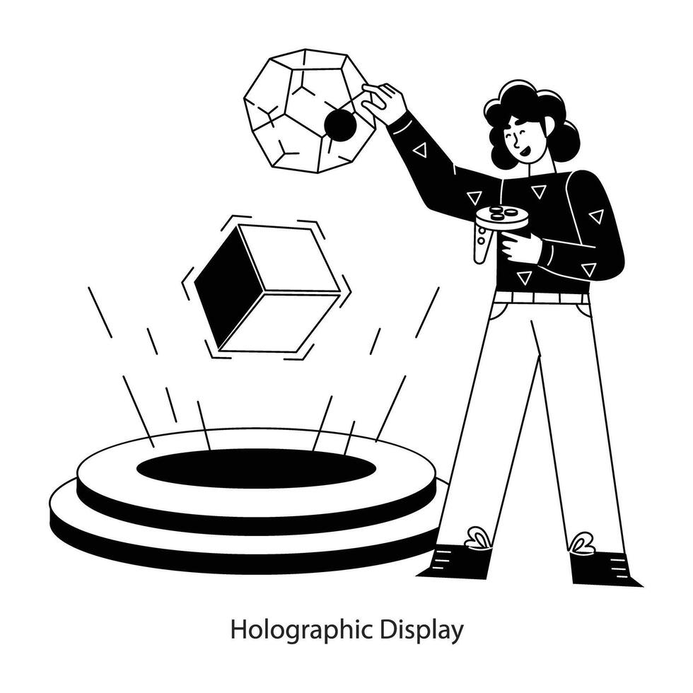 Trendy Holographic Display vector
