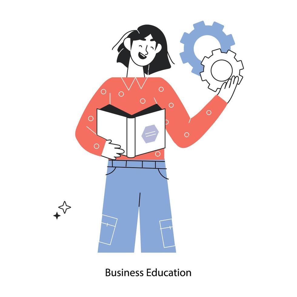 Trendy Business Education vector