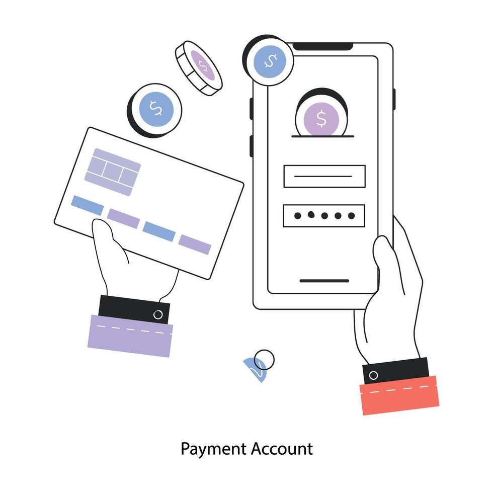 Trendy Payment Account vector