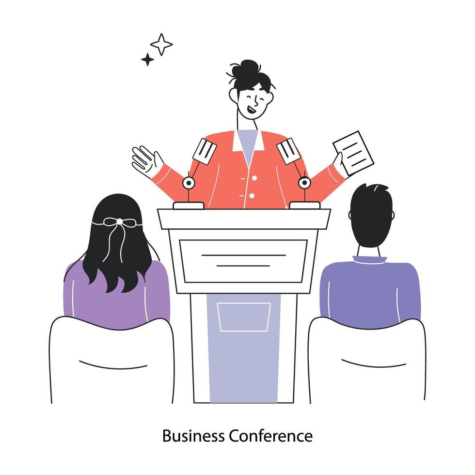 Trendy Business Conference vector