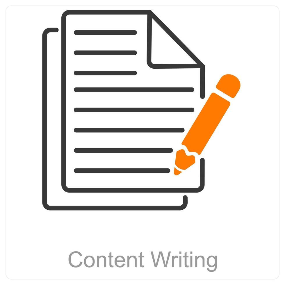 Content Writing and write icon concept vector