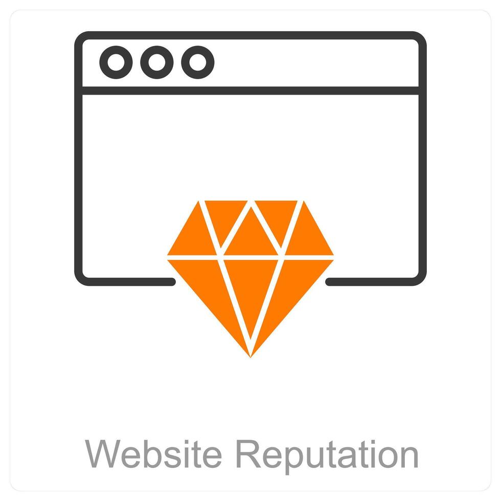 Website Reputation and ratings icon concept vector