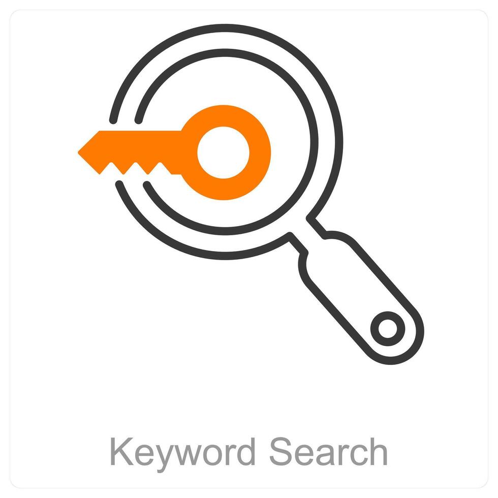 Keyword Search and find icon concept vector