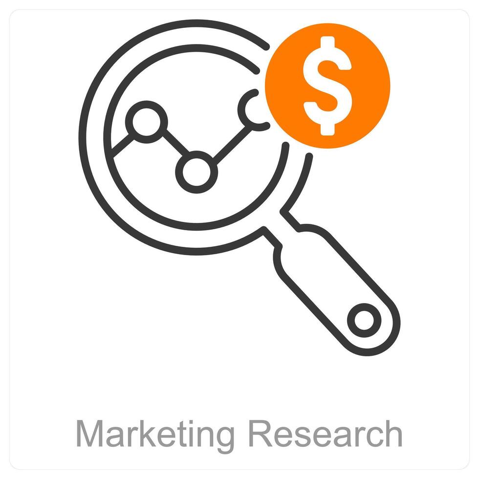 Marketing Research and Target icon concept vector
