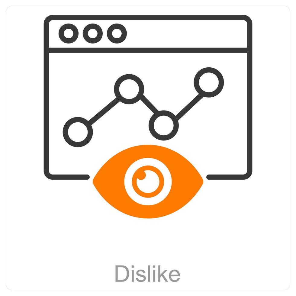 Dislike and reject icon concept vector