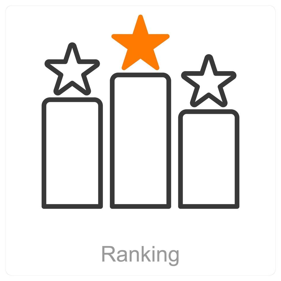 Ranking and top icon concept vector