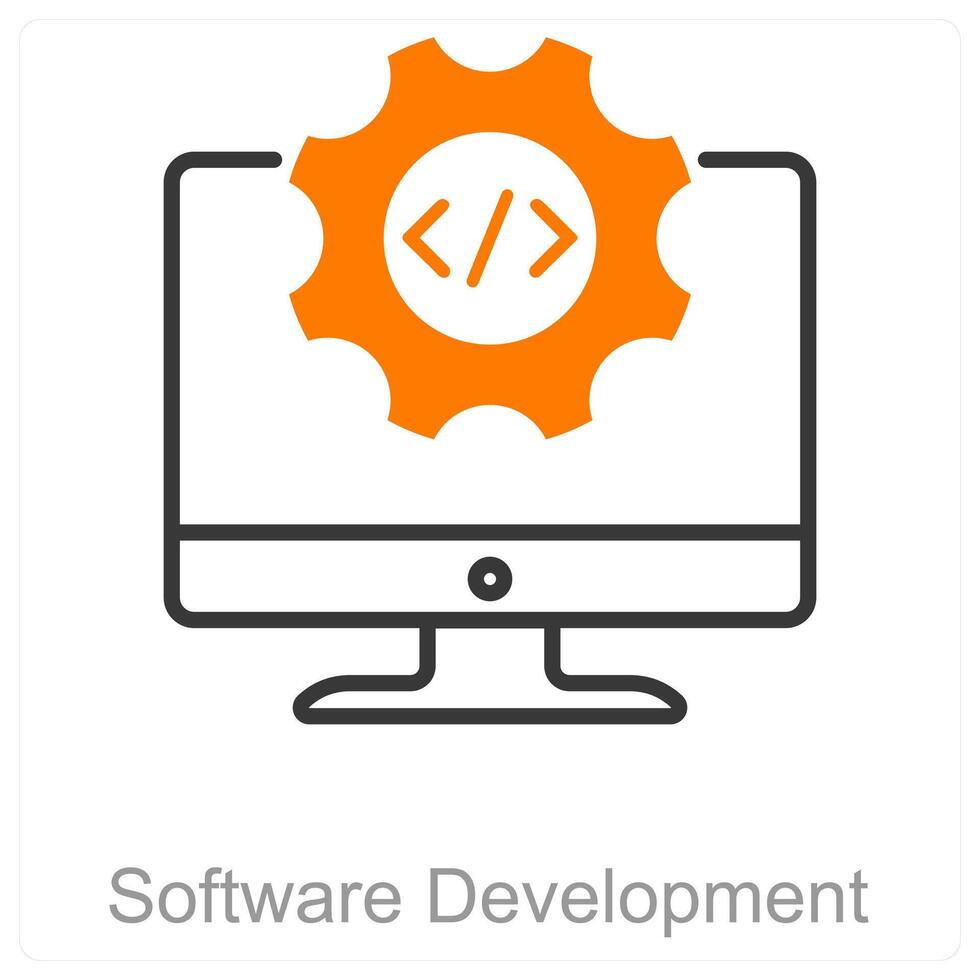 Software Development and coding icon concept 45800046 Vector Art at ...