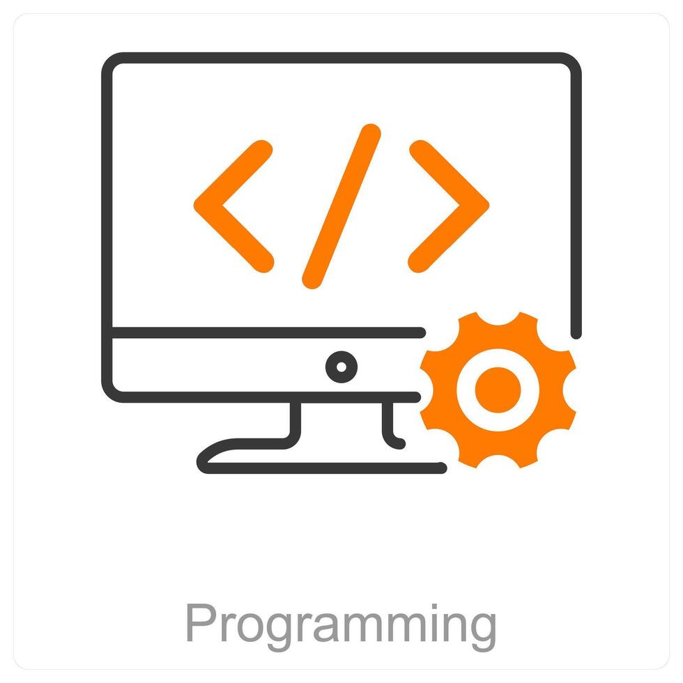 Programming and develop icon concept vector