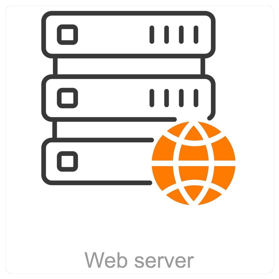 Web server and share icon concept vector