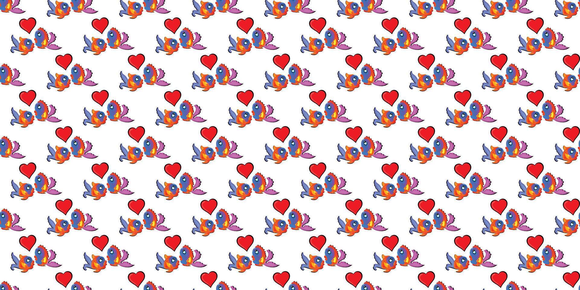 Expandable Pattern of Birds, Fish and pets Decoration vector