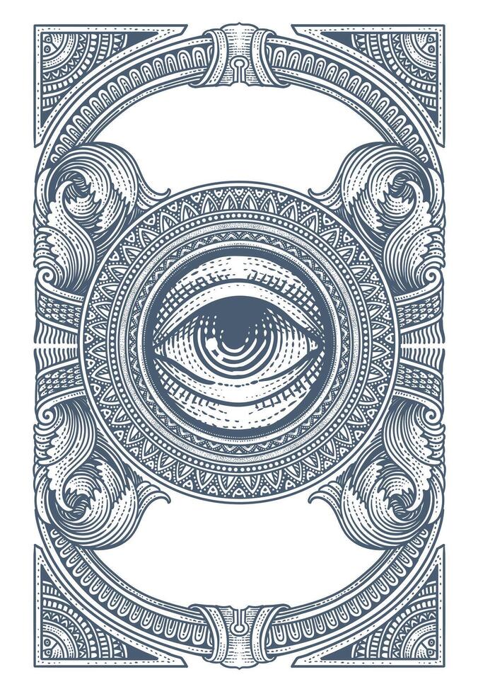 Antique engraving ornament frame - Eps 10 vector