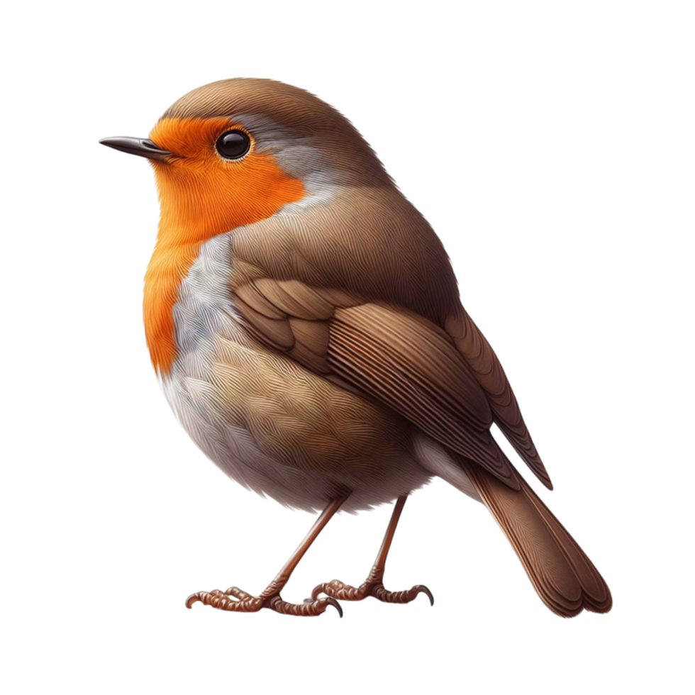 Generated Ai Europian robin in nature png