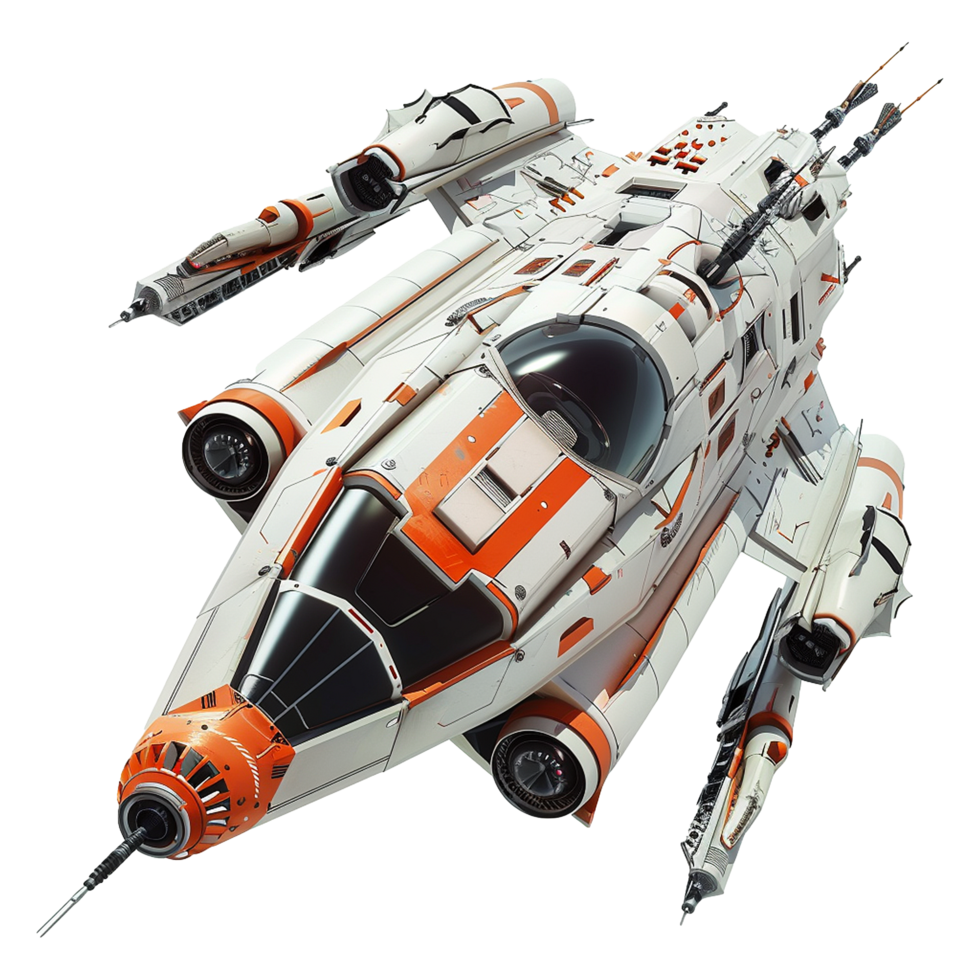 Spaceship isolated on transparent background png