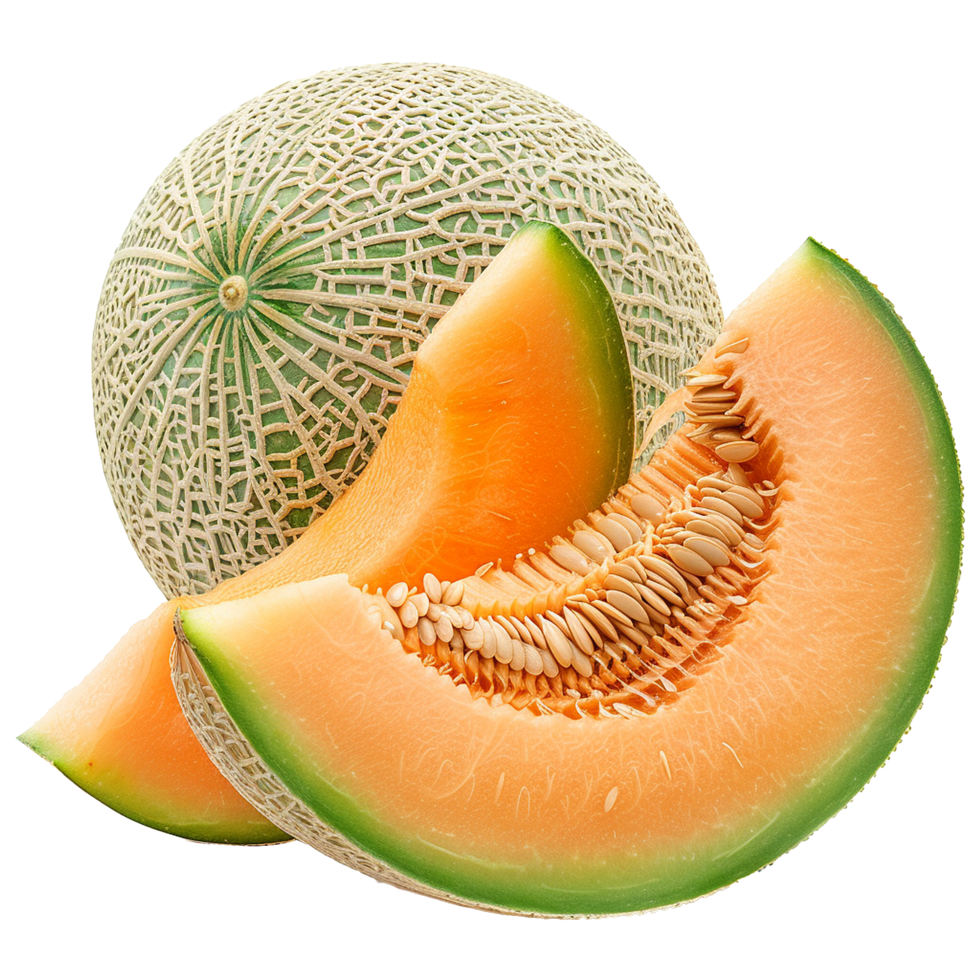 Cantaloupe isolated on transparent background png