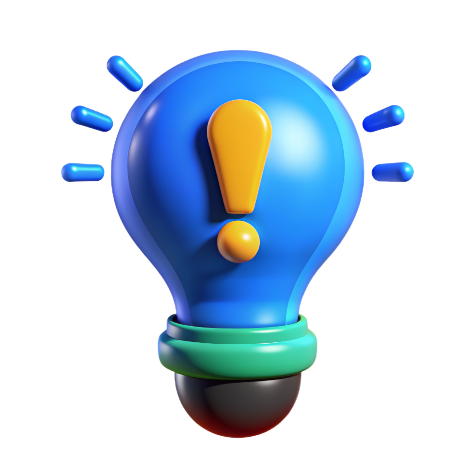 Light Bulb With Exclamation Mark 3d Render 45800464 PNG light-bulb-with-exclamation-mark-3d-render-45800464-png