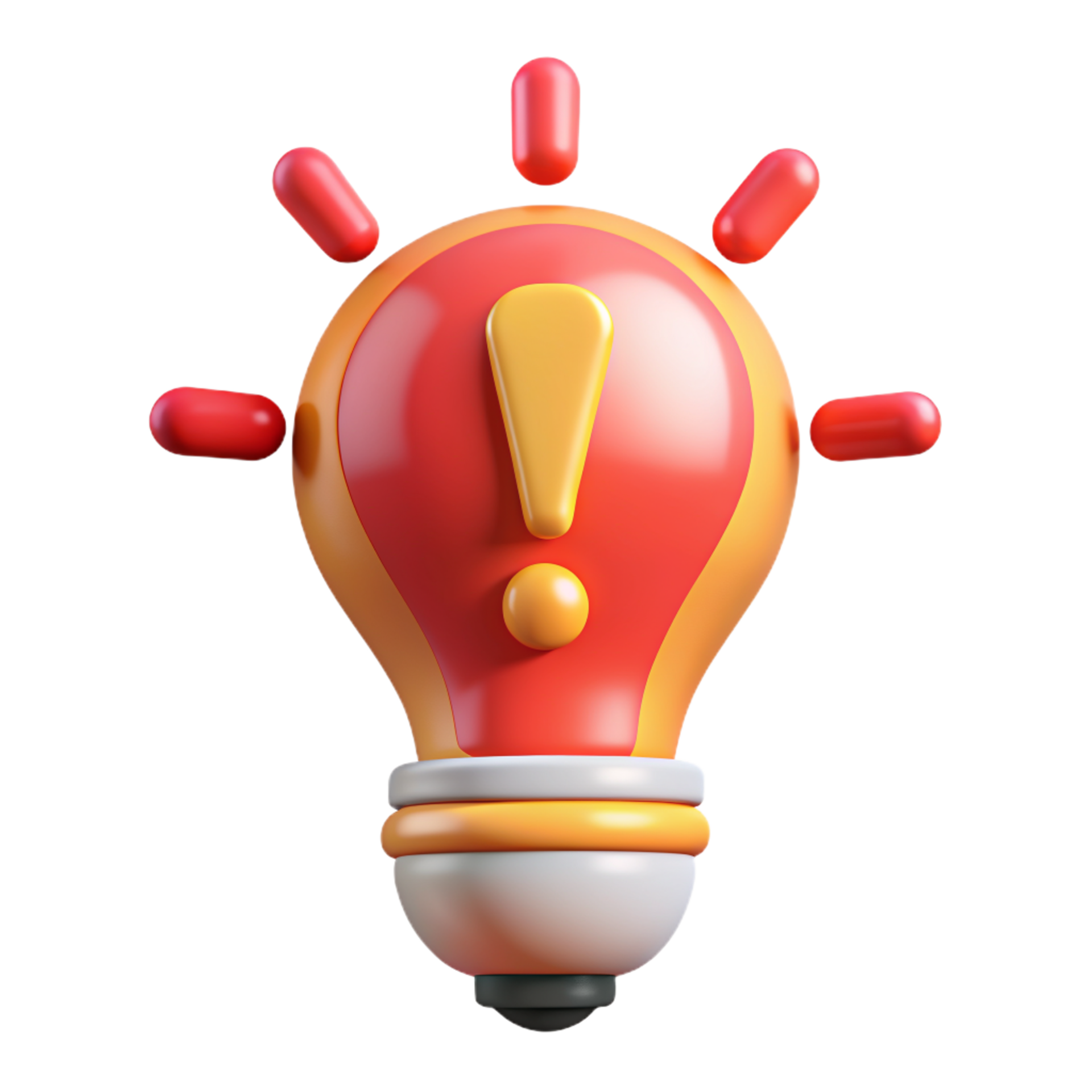 Light Bulb With Exclamation Mark 3d Rendering 45800467 PNG light-bulb-with-exclamation-mark-3d-rendering-45800467-png