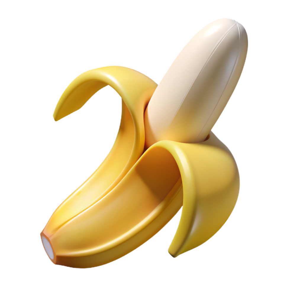 Peeled Banana 3d png