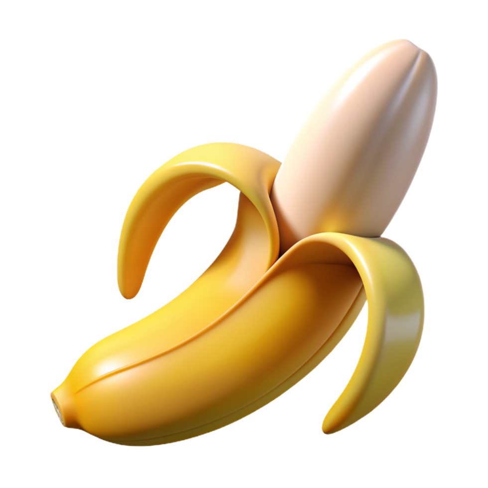 Peeled Banana 3d Fruit png