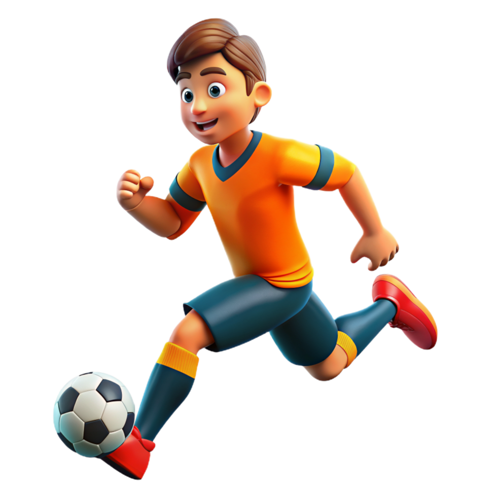 Soccer Player 3d Character png