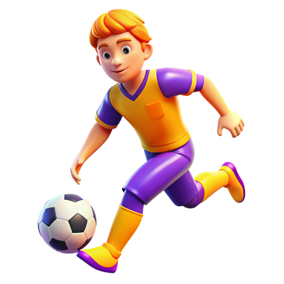 Soccer Player 3d Render png